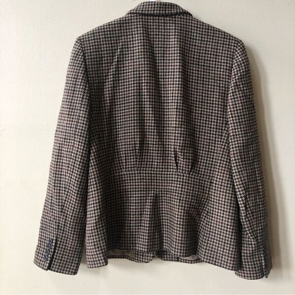 Chaps Houndstooth Wool Blend Blazer Size 12 - Picture 3 of 3